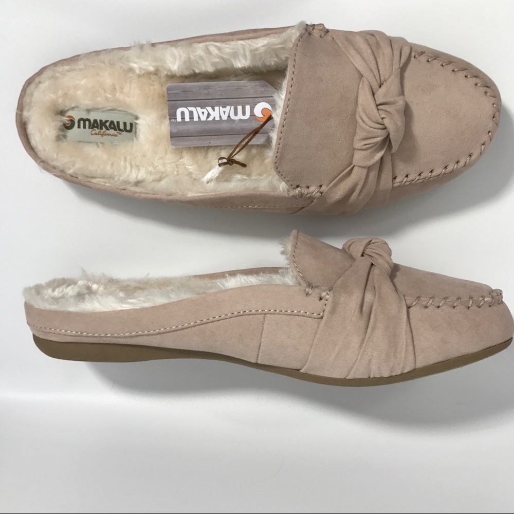 Blush Mules 8.5 9 Loafers Knotted Mule Loafer Pink